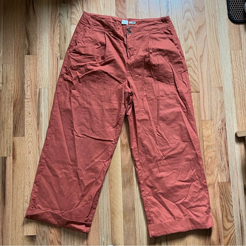 WIDE LEG SALMON TROUSERS